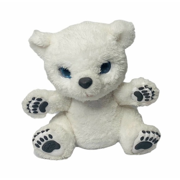 FurReal Other - Fur Real Snifflin‎ Sawyer Plush Baby Polar Bear Cub White Fur Interactive Toy